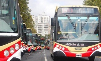 Protesta de los trabajadores de la Línea 60
