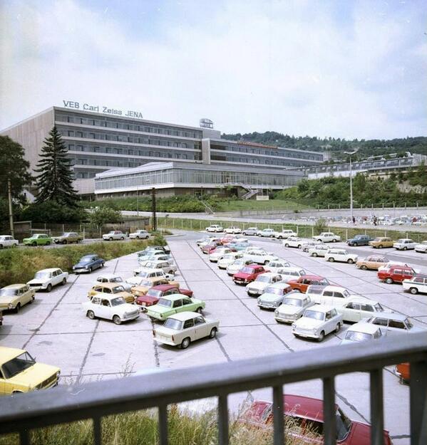 1978. Exterior de la fábrica Carl Zeiss en Jena
