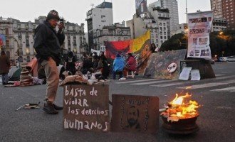 Félix Díaz vuelve a acampar en la 9 de Julio
