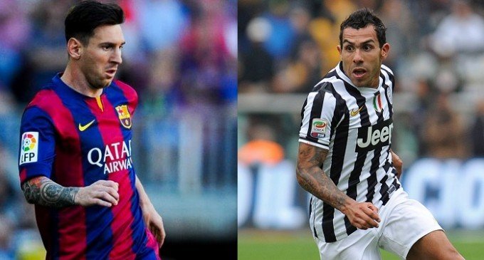 Mano a mano el Barsa de Messi y la Juve de Tévez