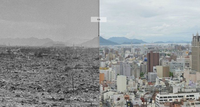 Las imágenes de Hiroshima ayer y hoy