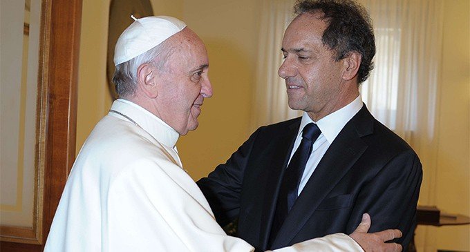 Daniel Scioli: con Francisco, contra el aborto legal