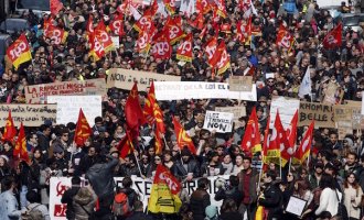 Las protestas contra la reforma laboral en las puertas de la Eurocopa