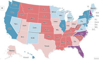 El mapa de los resultados de la elección de Estados Unidos