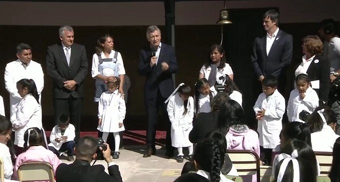 Macri inauguró el ciclo lectivo en Jujuy, junto a Gerardo Morales