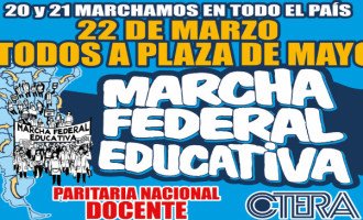 Avanzan hacia Buenos Aires las columnas de la Marcha Federal Educativa