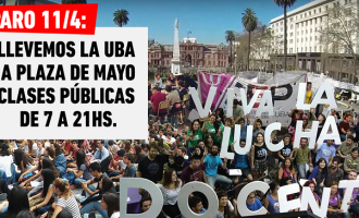 Docentes universitarios convocan a clases públicas en Plaza de Mayo
