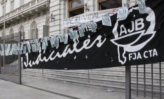 Paro y movilización de los judiciales bonaerenses