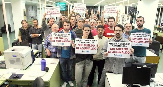 Conflicto salarial en Ámbito Financiero: cinco meses de sueldos desdoblados