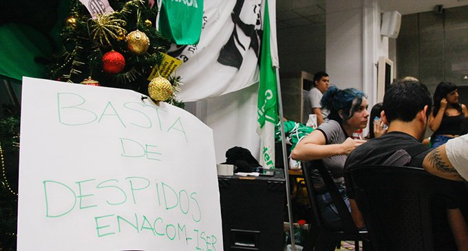 Ocupación pacífica del Enacom contra los despidos