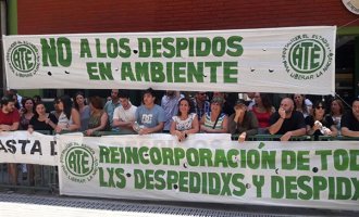 Acampe en el Ministerio de Ambiente contra 28 despidos