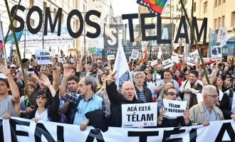 “Acá está Télam”: masiva marcha de prensa contra los despidos