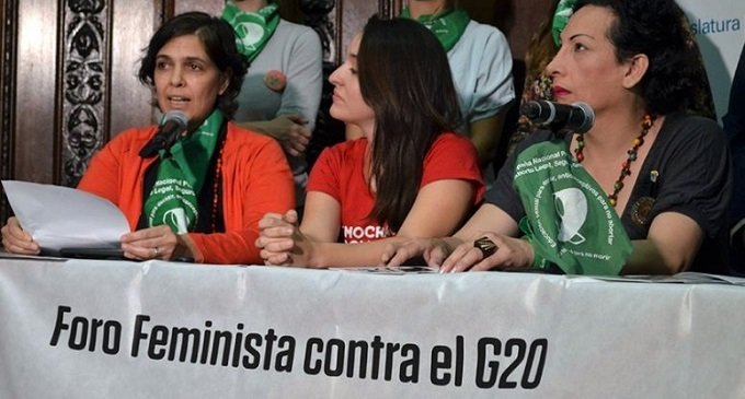 Organizaciones feministas lanzaron acciones contra el G20
