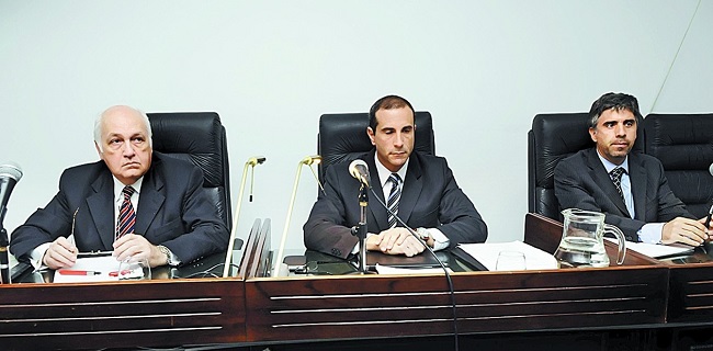 Los jueces Tassara, Gorini y Giménez Uriburu.