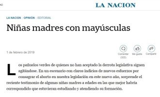 Repudio al editorial del diario La Nación sobre la maternidad en niñas