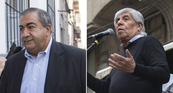 Mientras la CGT se reunía con el FMI, Moyano encabezaba un acto en Ferro