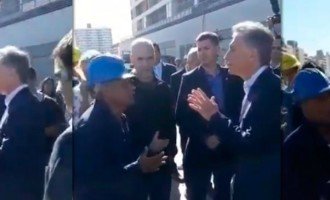 Apretaron al trabajador que encaró a Macri durante la inauguración de una obra