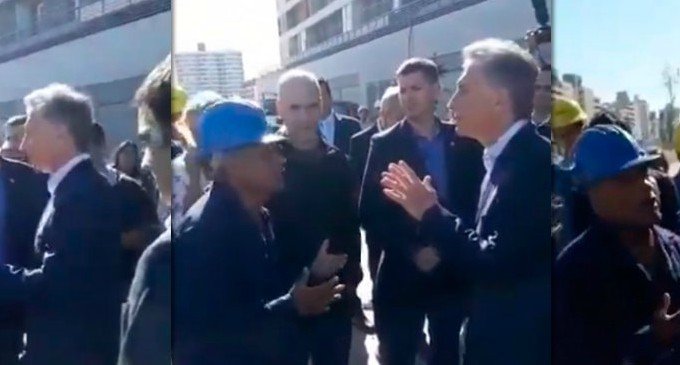 Apretaron al trabajador que encaró a Macri durante la inauguración de una obra