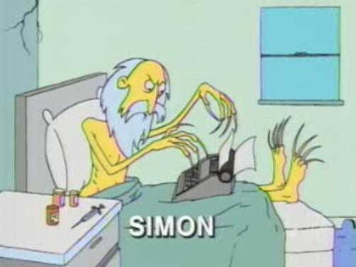 Sam Simon parodiándose a si mismo en Los Simpson